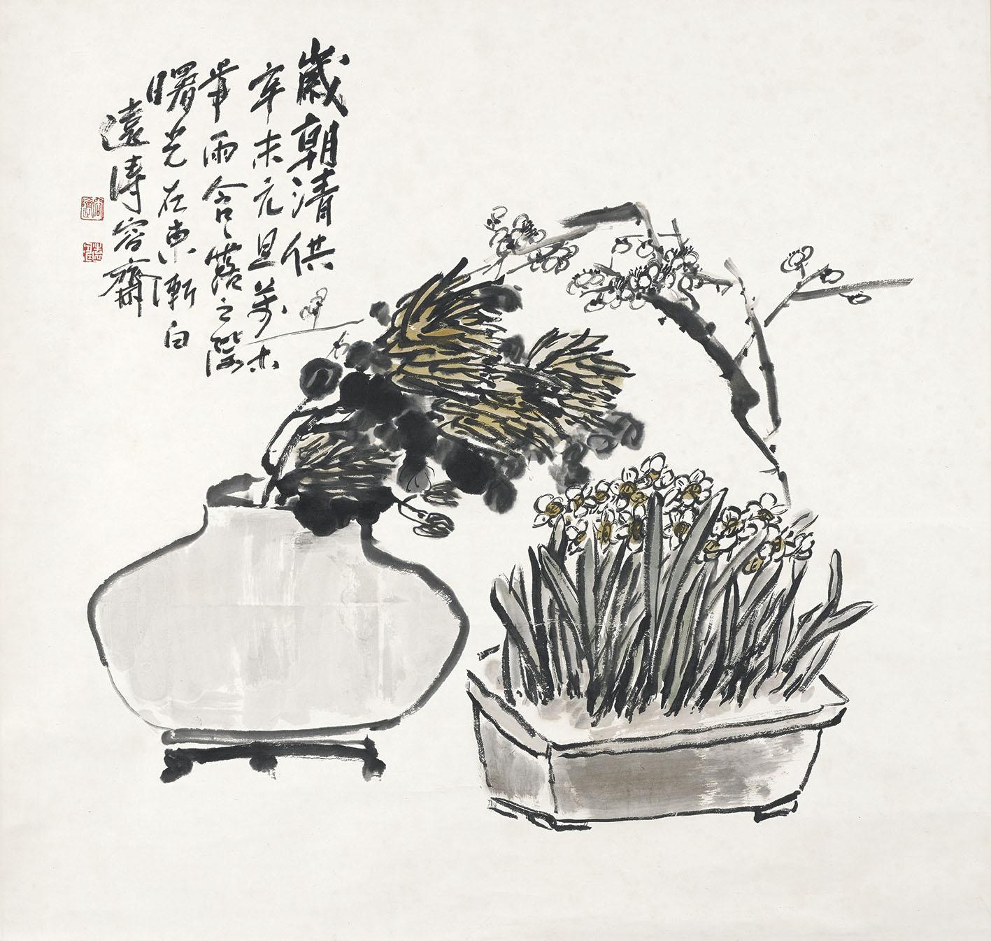 Chua Ek Kay - Still Life with Plum Blossoms