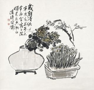 Chua Ek Kay - Still Life with Plum Blossoms