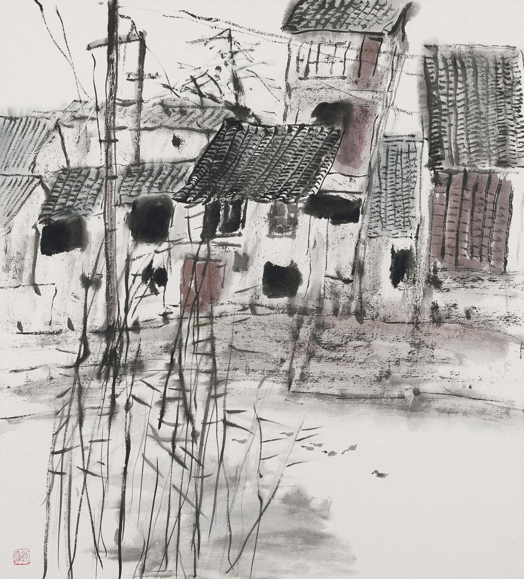 Chua Ek Kay - View of Old Dwellings