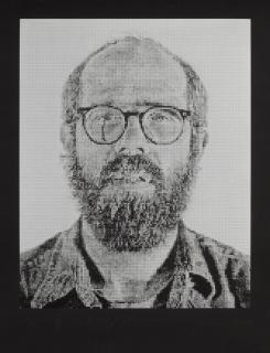 Chuck Close - Self Portrait/White Ink