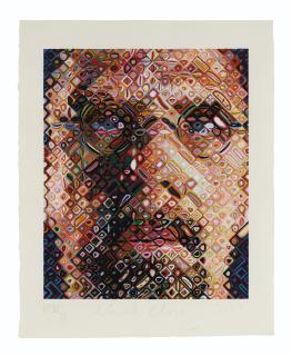 Chuck Close - Self-Portrait Woodcut