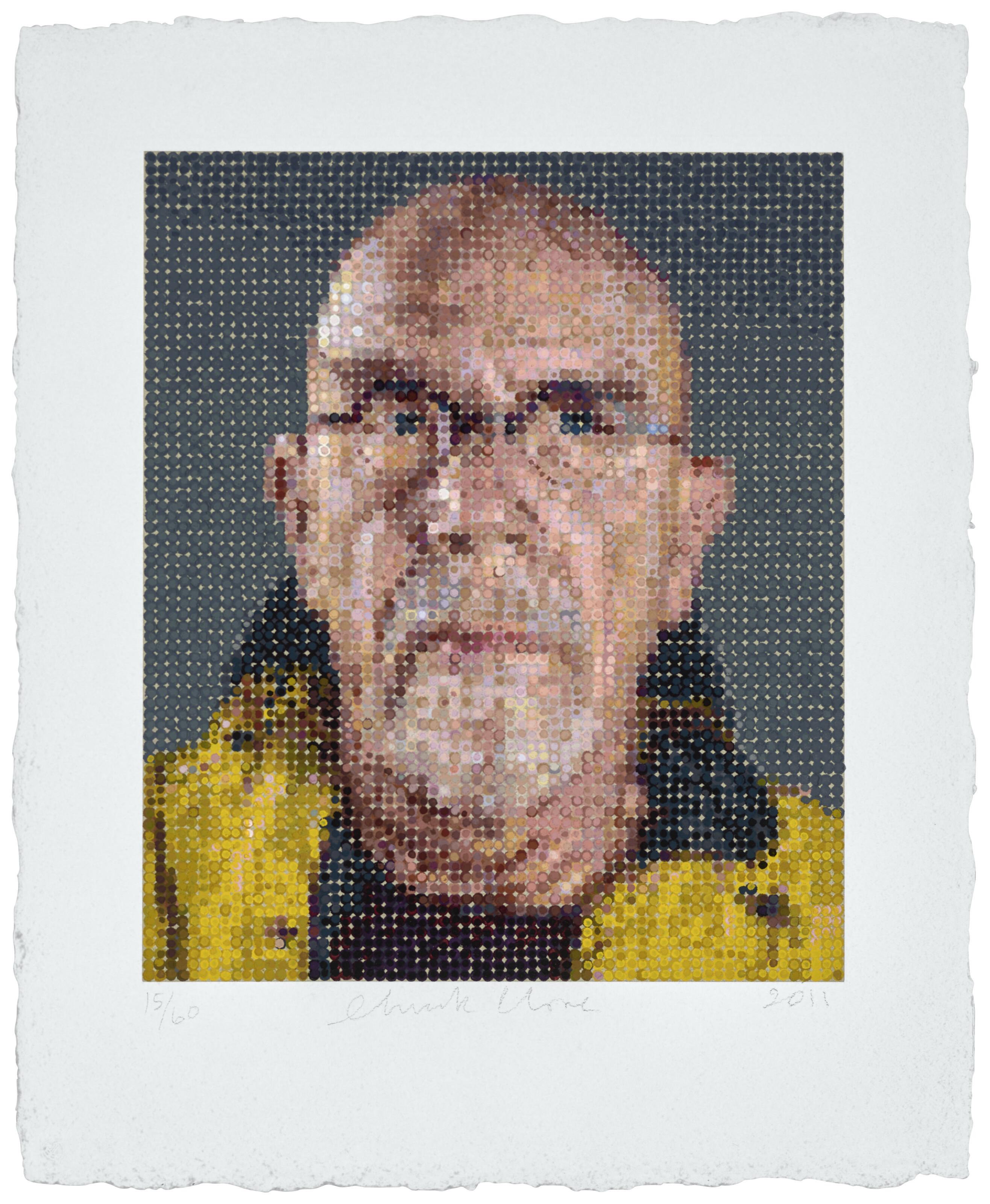 Chuck Close - Self Portrait (Yellow Raincoat)