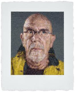 Chuck Close - Self Portrait (Yellow Raincoat)