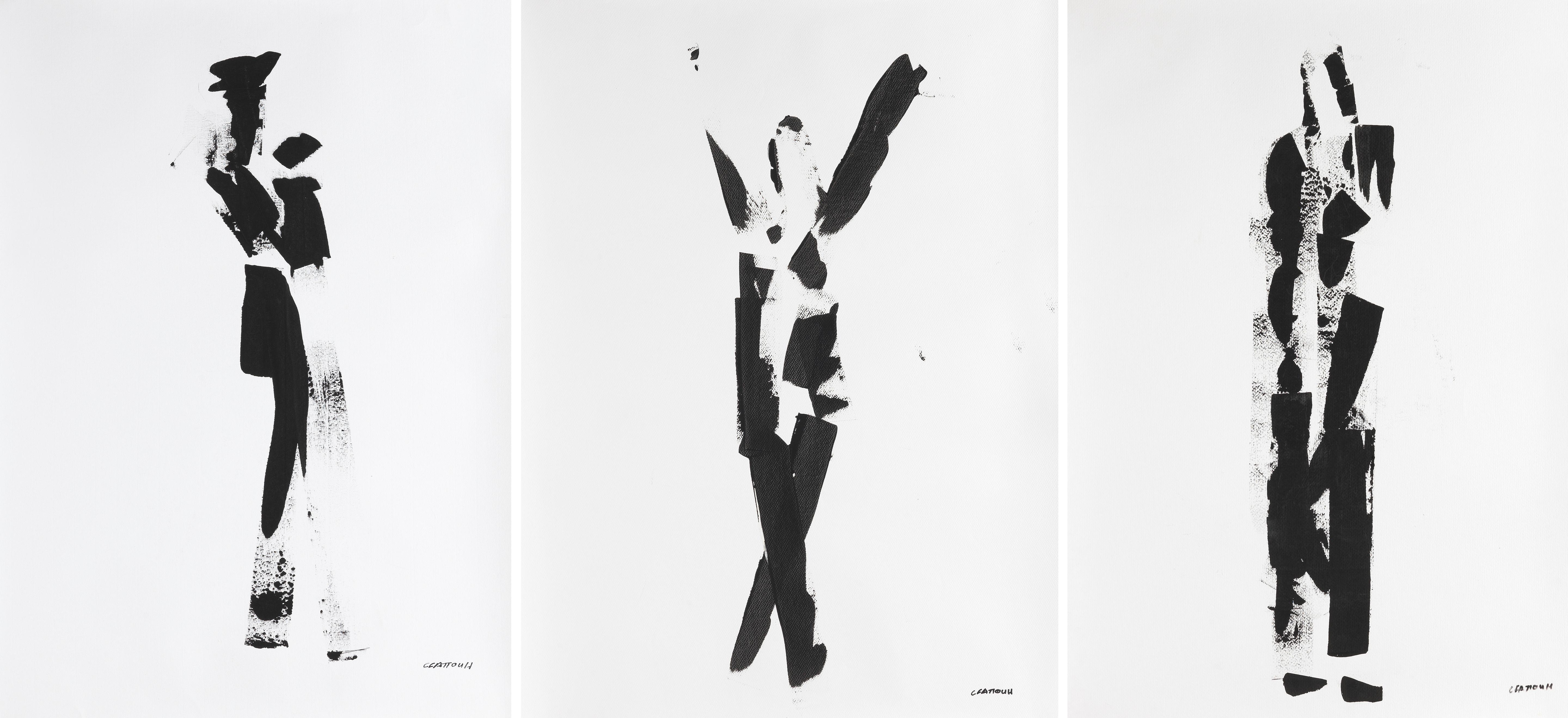 Chucrallah Fattouh - Three Standing Figures