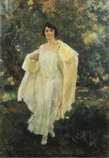 Cipriano Mannucci - Signora in bianco