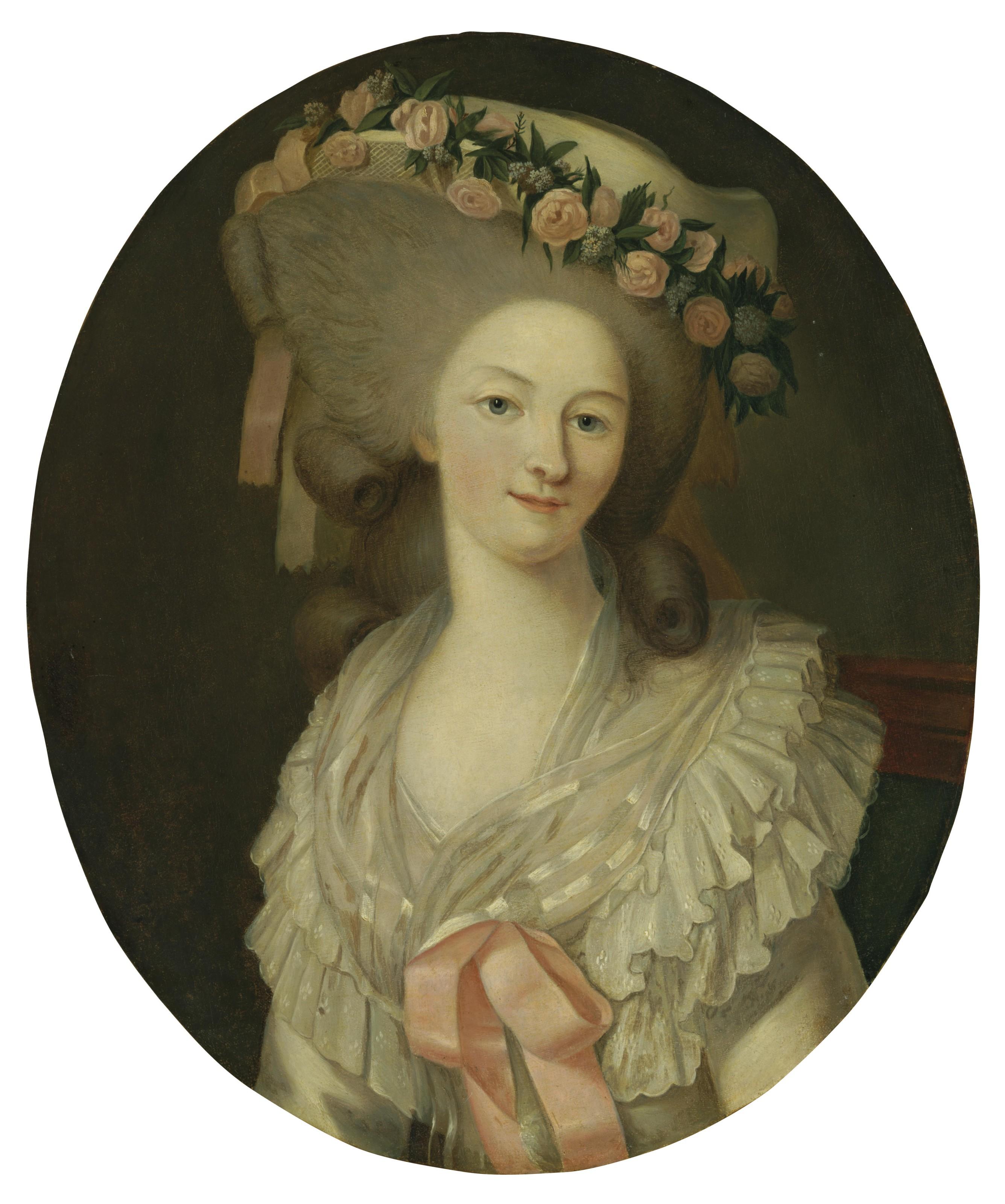 Circle Of Marie-Geneviève Bouliard - Portrait of a young woman, presumed to be the Princesse de Lamballe, bust-length