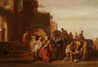 Claes Cornelisz. Moeyaert - Elisha verweigert Naamans Geschenke