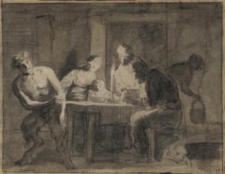 Claes Cornelisz Moeyaert - Le satyre et le paysan