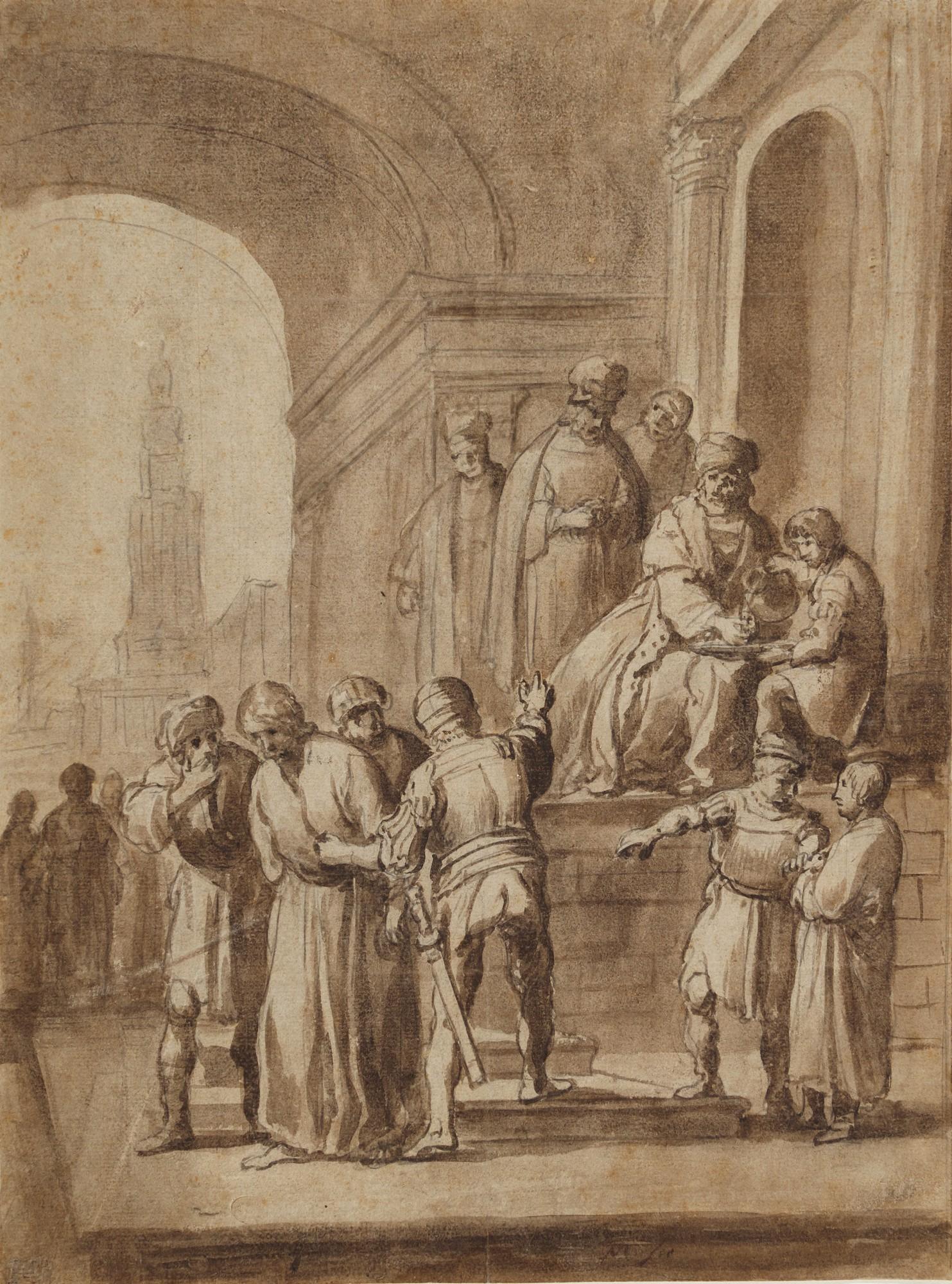 Claes Cornelisz. Moeyaert - Pilate washing his hands