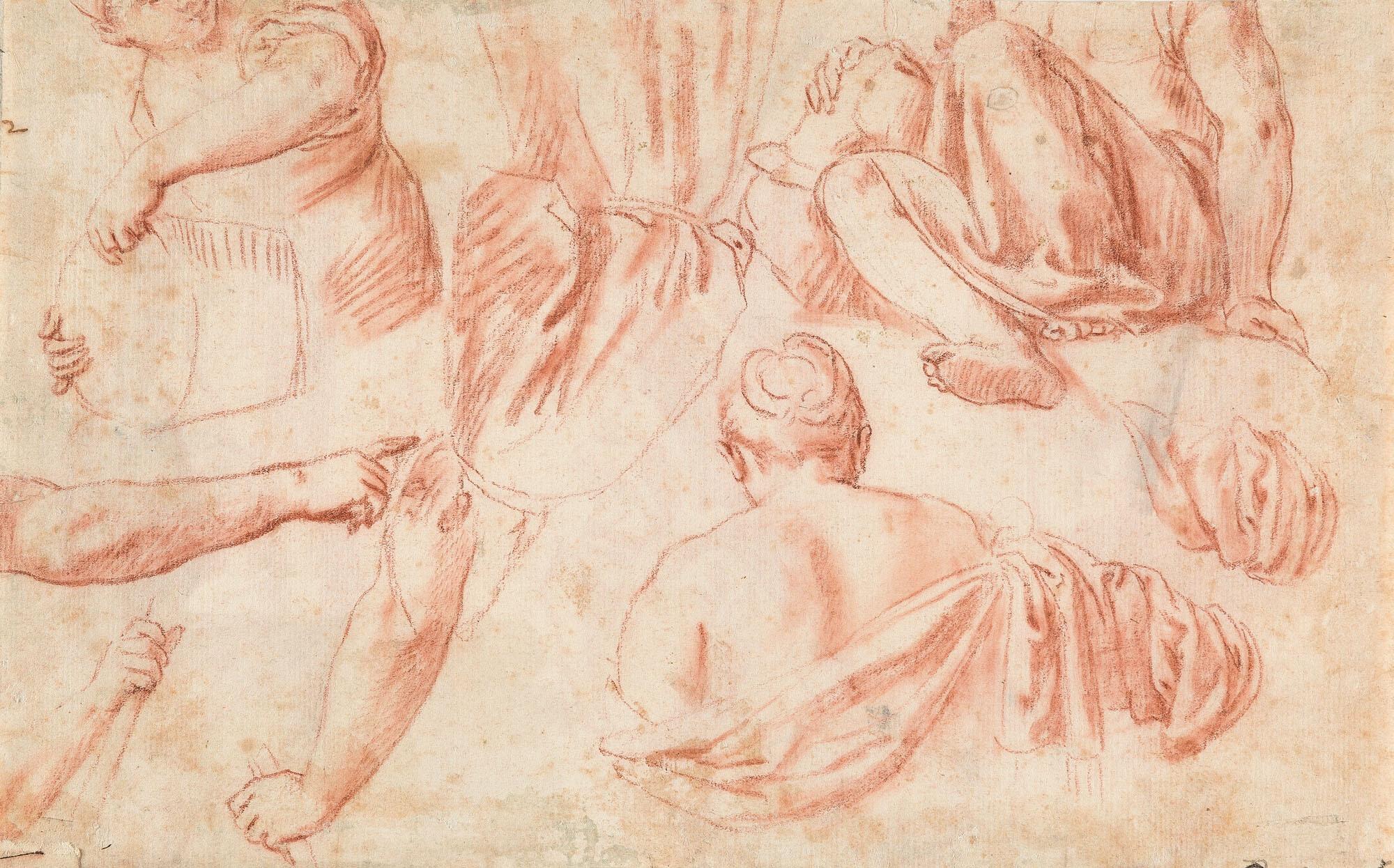 Claes Cornelisz. Moeyaert - Recto: Studien zu einer Christusfigur und dem Engel der