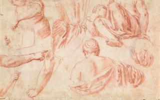 Claes Cornelisz. Moeyaert - Recto: Studien zu einer Christusfigur und dem Engel der