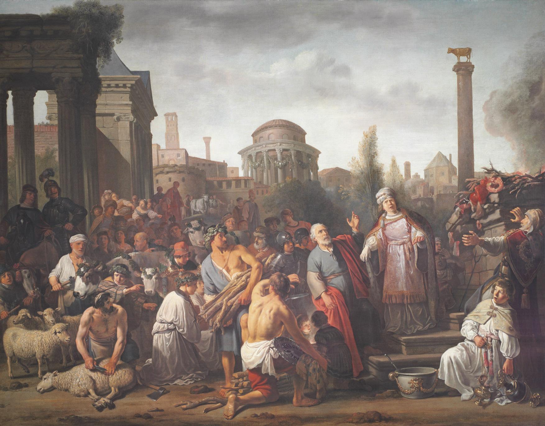 Claes Cornelisz. Moeyaert - The worship of the Golden Calf