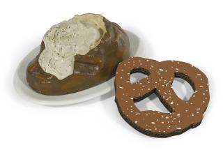 Claes Oldenburg - Baked Potato (Solway 3); And N.Y.C. Pretzel (A. & P. 250.4)