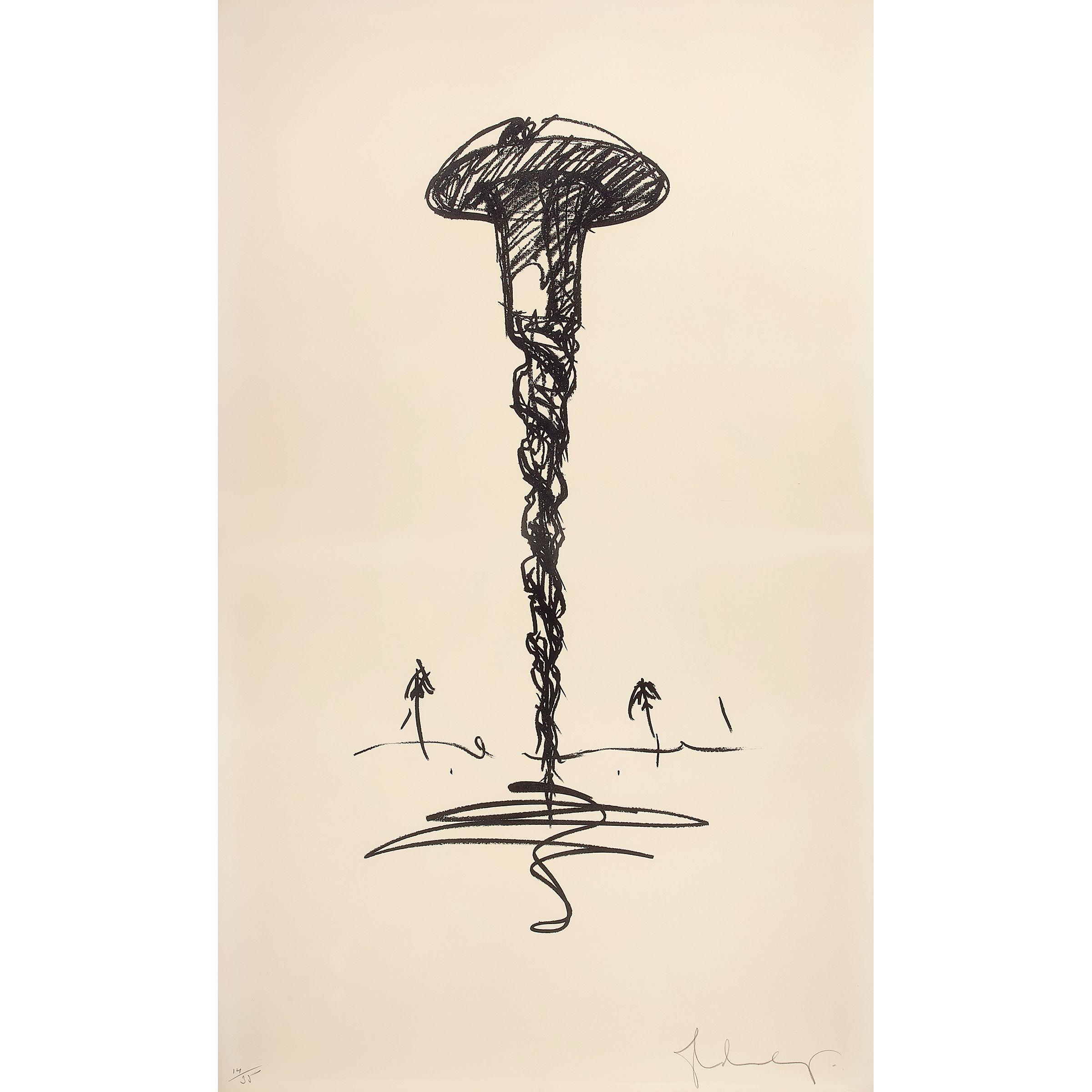 Claes Oldenburg - Colossal Screw in Landscape - Type I, from The Soft Screw