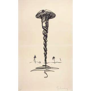 Claes Oldenburg - Colossal Screw in Landscape - Type I, from The Soft Screw