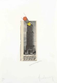 Claes Oldenburg - Equitable Building as a Pencil Sharpener (A. & P. 255)