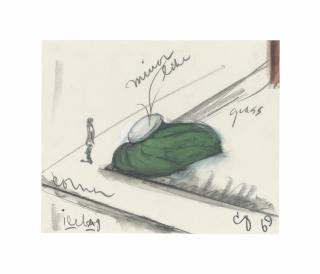 Claes Oldenburg - Ice Bag on Corner Site with Figure