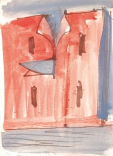 Claes Oldenburg - Knife Blade Slicing A Housefront