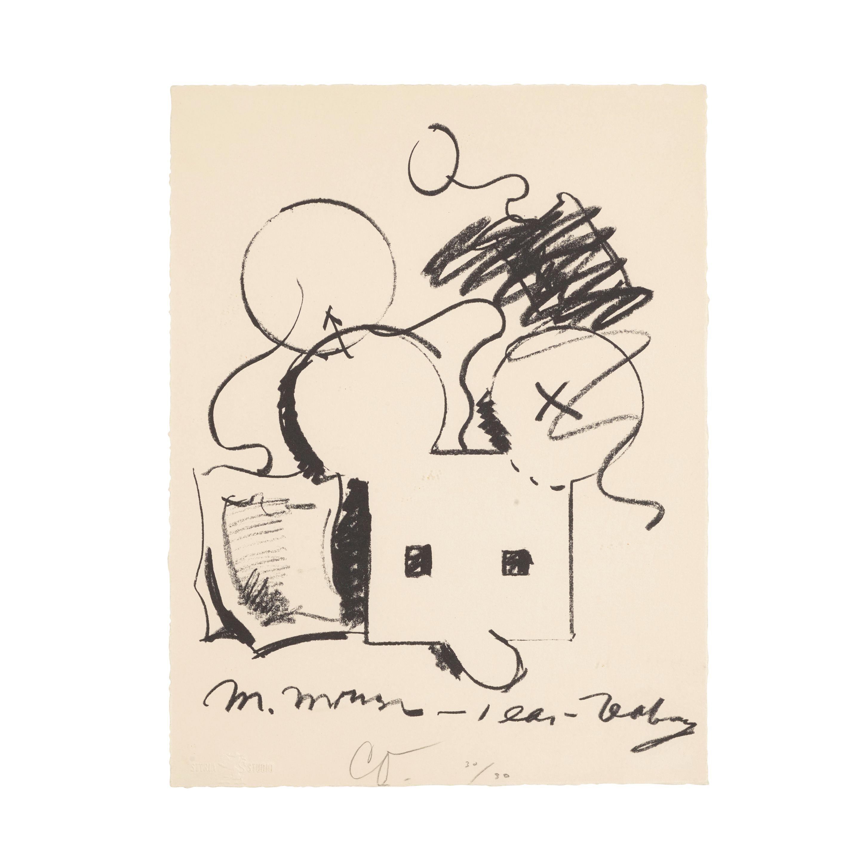 Claes Oldenburg - M. Mouse (with) 1 Ear (equals) Tea Bag (1965)
