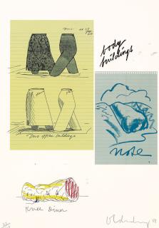 Claes Oldenburg - Notes: four plates (A. & P. 55.6, 55.9-10, 55.12)