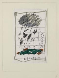 Claes Oldenburg - Parts Of The European Desktop Falling From The Sky-Study For Announcement