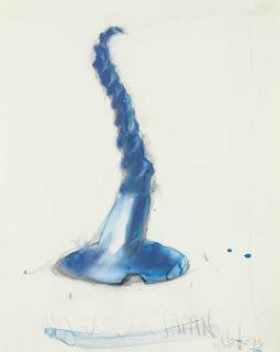 Claes Oldenburg - Poster Sketch For Show In Japan Of Giant Balloon In The Shape Of A Screw