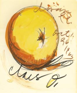 Claes Oldenburg - Poster Study For A One-Man Show At The Dwan Gallery - Donut