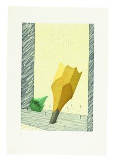 Claes Oldenburg - Proposal For A Colossal Monument In Downtown New York City: Sharpened Pencil Stub With Broken-Off Tip Of The Woolworth Building (Axsom & Platzker 248)