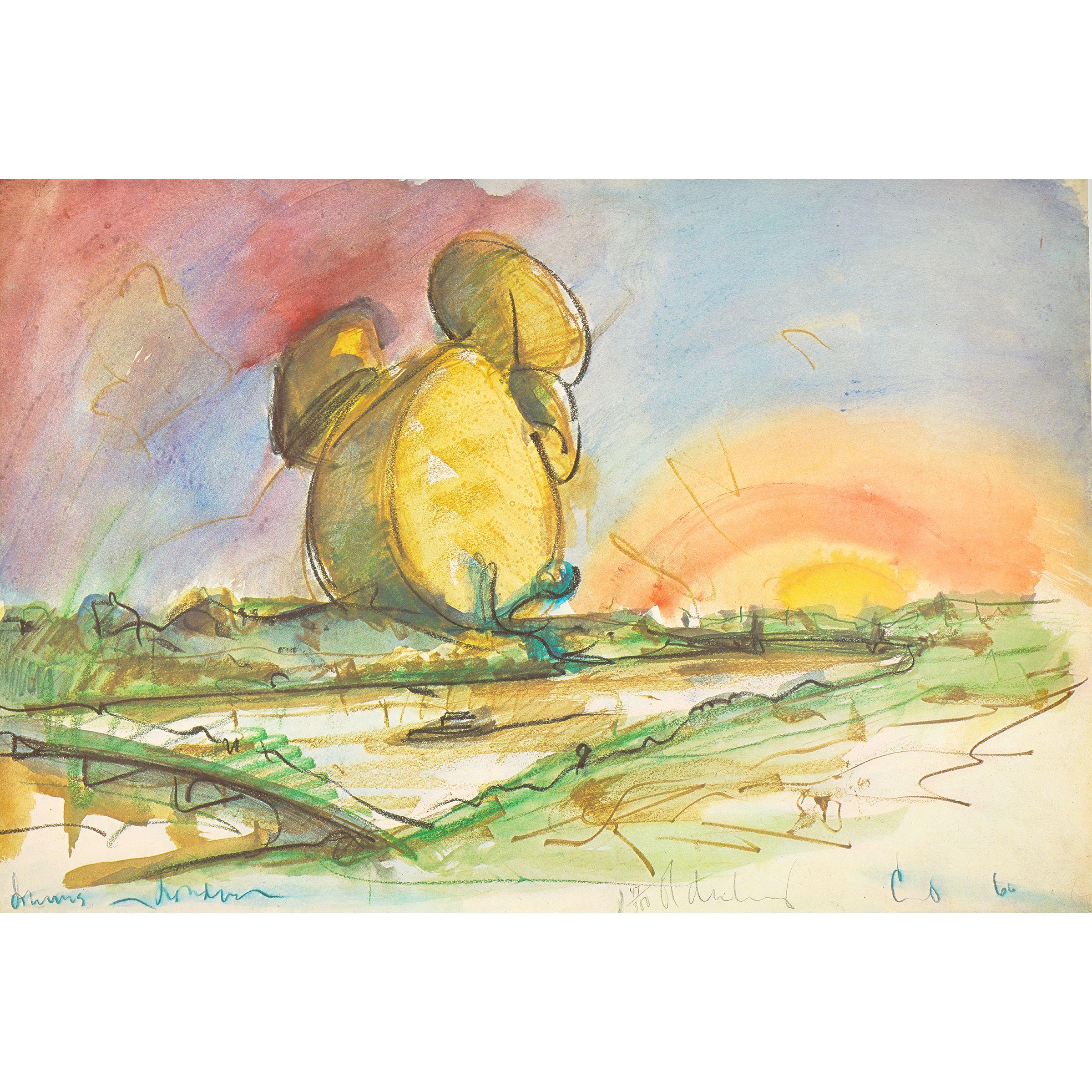 Claes Oldenburg - Proposed Colossal Monument for Battersea Park, London, Drum Set, 1966