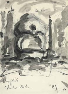 Claes Oldenburg - Proposed Colossal Monument for Columbus Circle, N.Y.C.--Silex Juicit