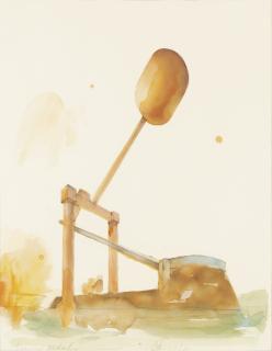 Claes Oldenburg - Proposed Monument for Alcatraz Island, San Francisco, in the Form of a Colossal Drum Pedal #2