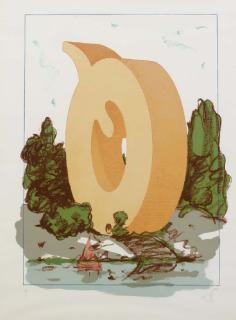 Claes Oldenburg - Soft Drum Set -- on Chalk Board (A. & P. 98)