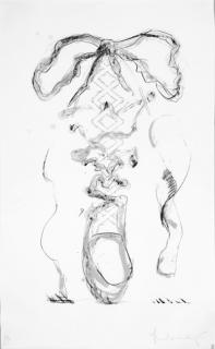 Claes Oldenburg - Study for Sneaker Lace--White (A. and P. 228; G. 1522)