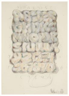 Claes Oldenburg - Study for Soft Alphabet, with Numbers