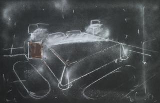 Claes Oldenburg - Study Of Bed With Bedtables - Bedroom Ensemble