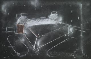 Claes Oldenburg - Study Of Bed With Bedtables - Bedroom Ensemble