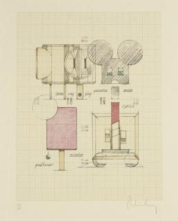 Claes Oldenburg - System of Iconography-Plug, Mouse, Good Humor, Lipstick, Switches (1970) (A. & P. 75)