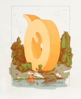 Claes Oldenburg - The Letter Q as Beach House, with Sailboat