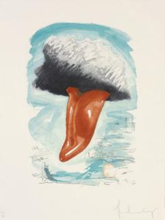 Claes Oldenburg - Tongue Cloud over London, with Thames Ball (Axsom & Platzer 158)