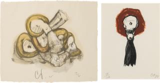 Claes Oldenburg - Typewriter Eraser; and Pile of Erasers (Axsom & Platzker 65 & 130)