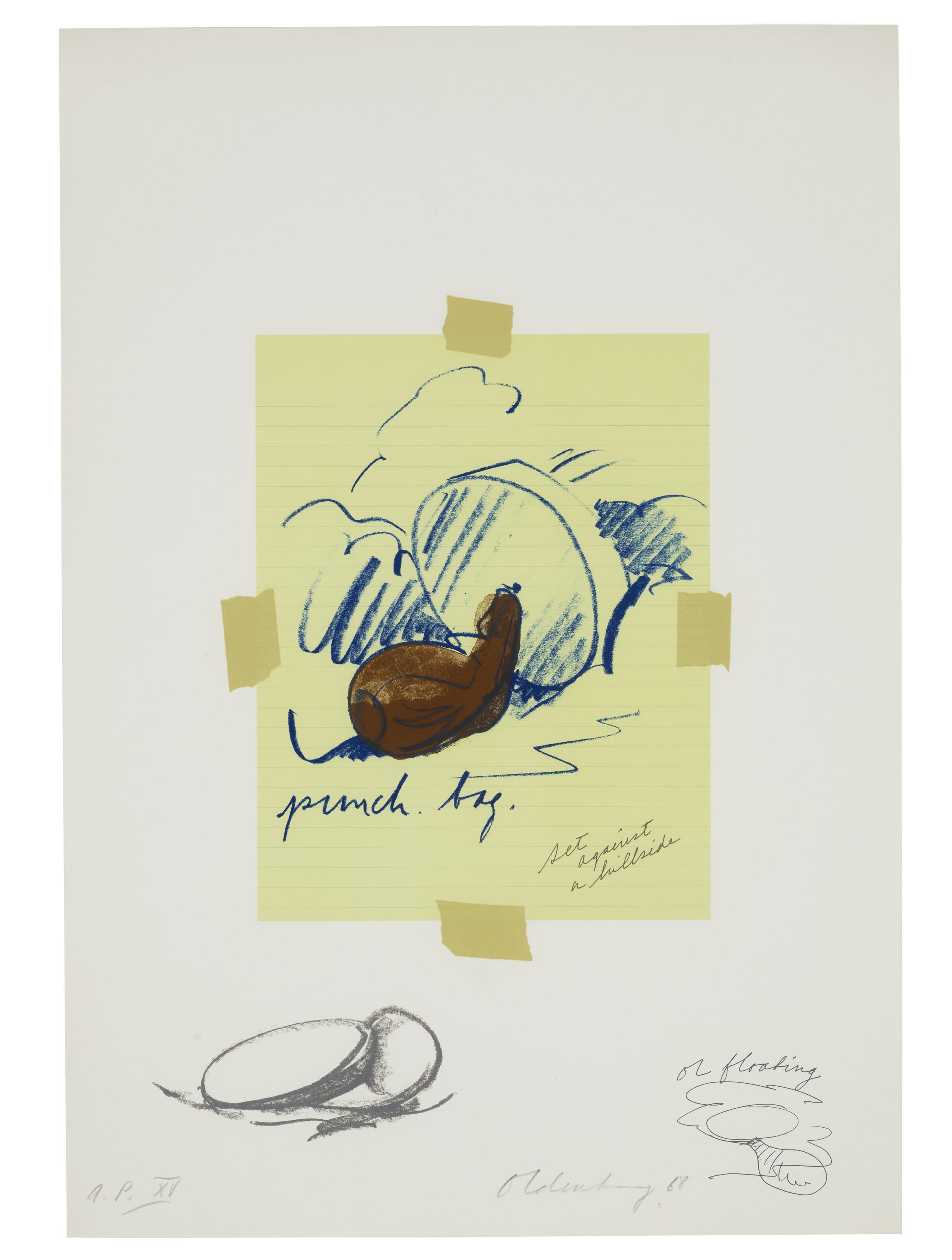 Claes Oldenburg - untitled (Punching Bag), from Notes
