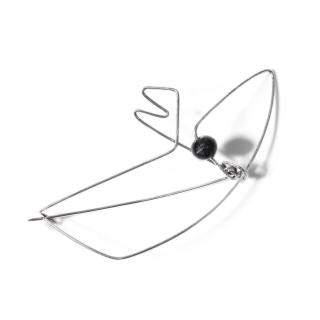 Claire Falkenstein - Wire Pin with Black Bead, circa 1948