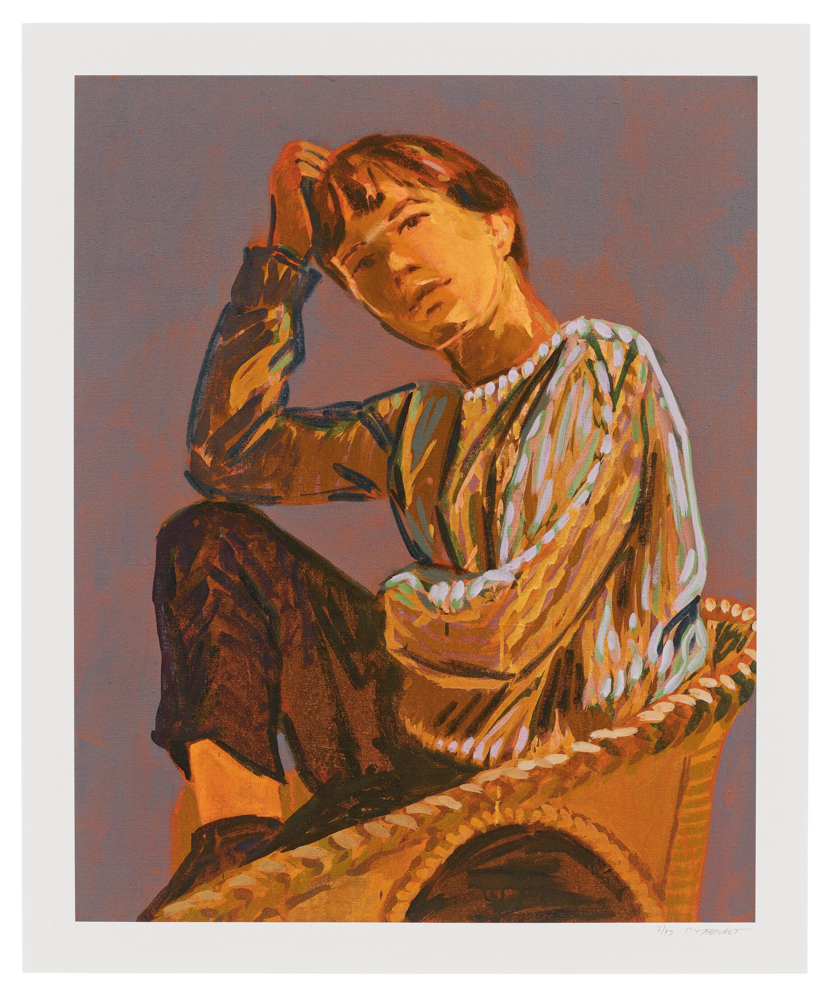 Claire Tabouret - Self-Portrait (Blue)