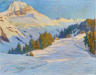 Clara Porges - Fextal mit Piz Tremoggia, 1911