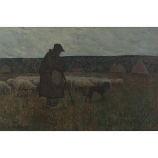 Clarence Alphonse Gagnon - A Shepherd And His Flock