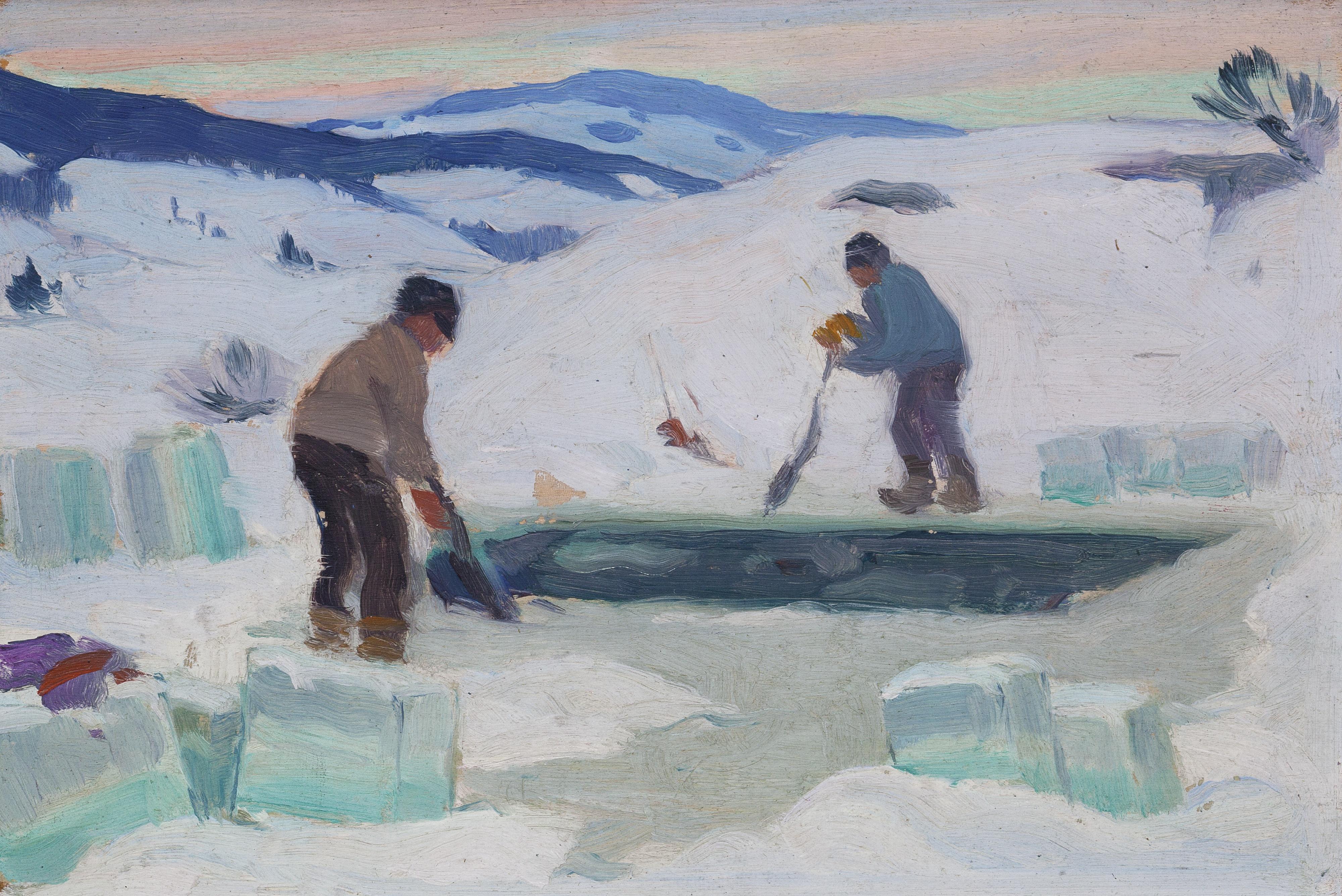 Clarence Alphonse Gagnon - Coupe De La Glace, Rivière Du Gouffre (Charlevoix) (Vers 1921)