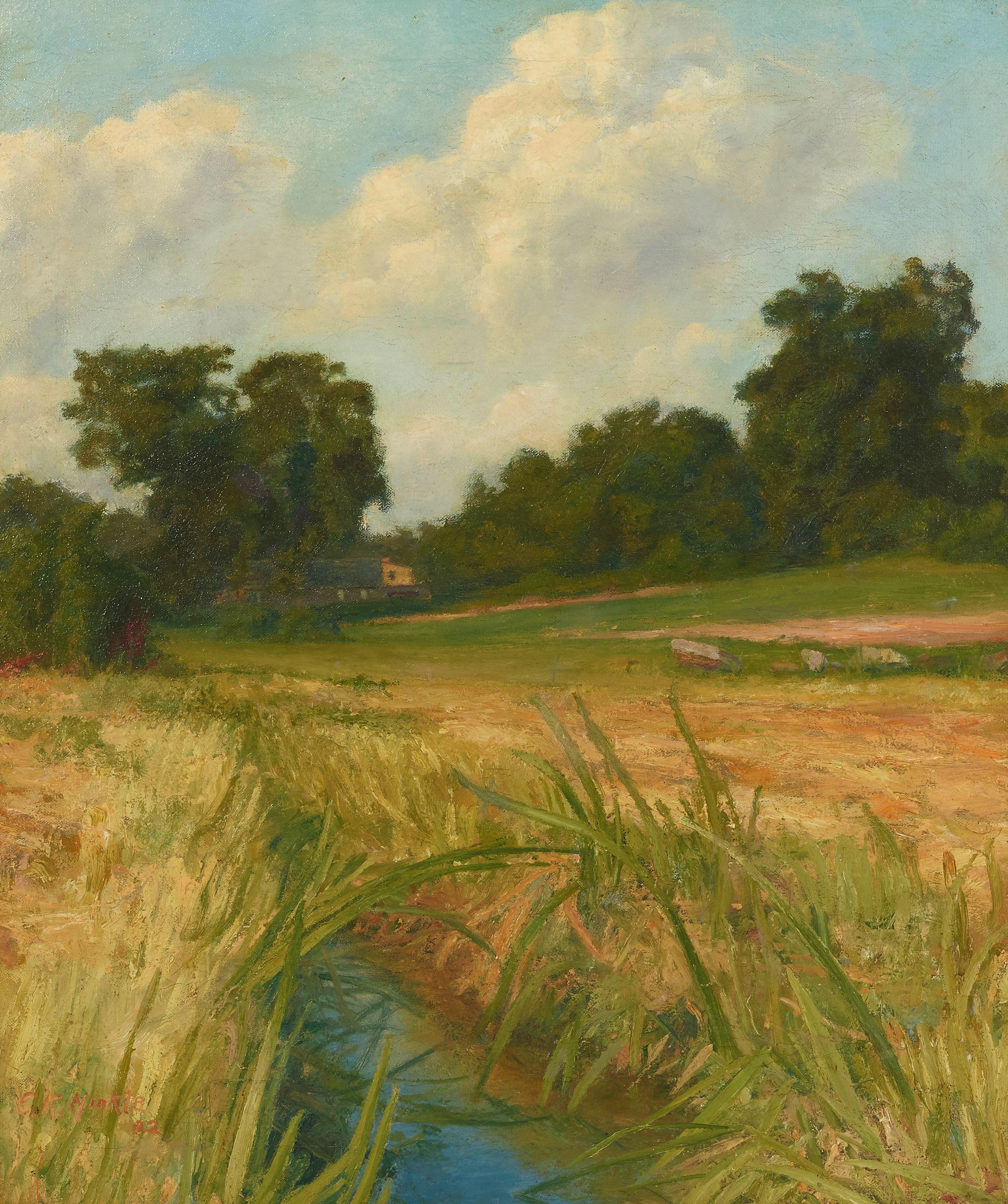 Clarence Hinkle - Meadow Brook 26 x 22 in. framed 32 1/2 x 28 1/2 in.