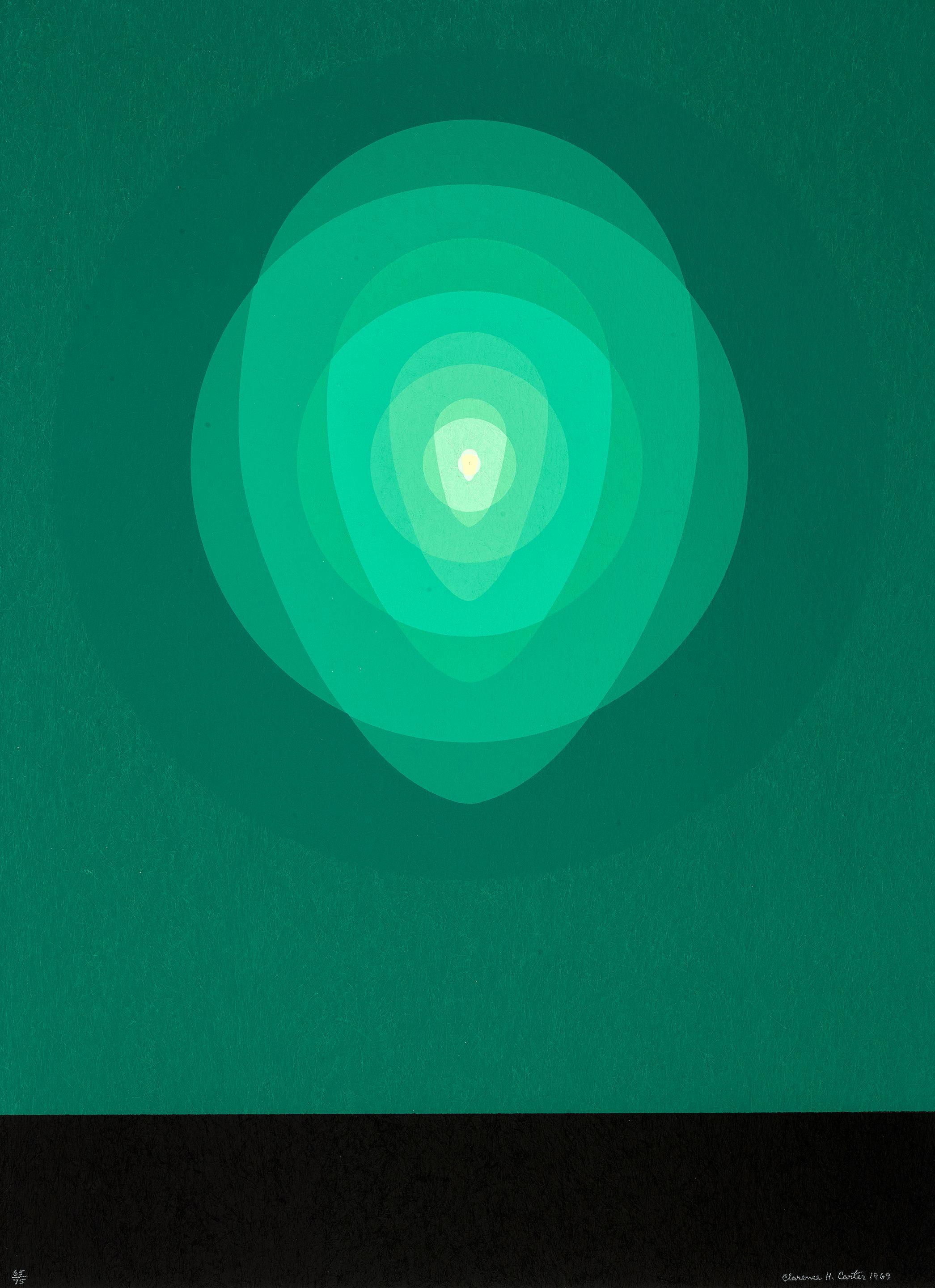 Clarence Holbrook Carter - Untitled - Green Mandala