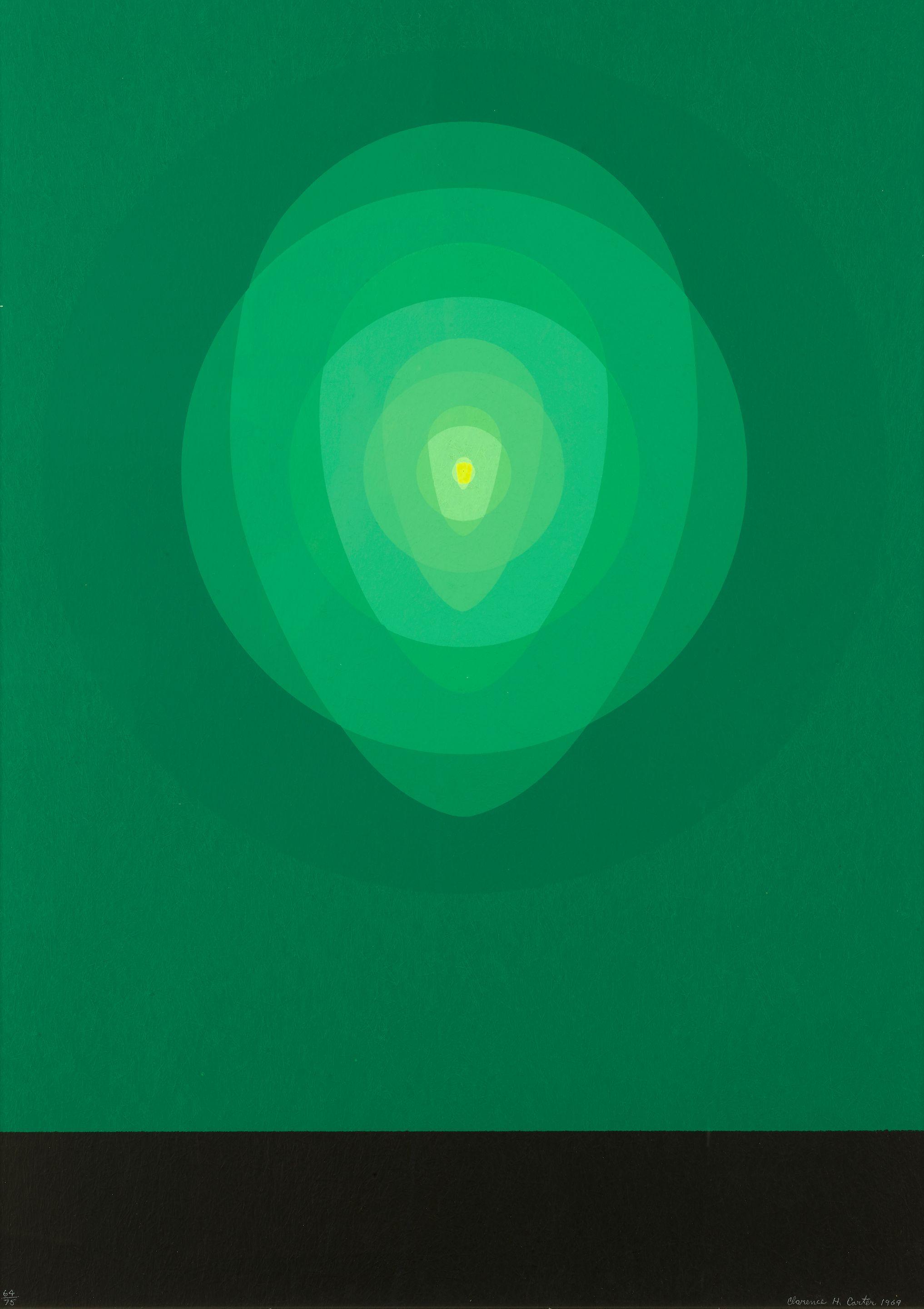Clarence Holbrook Carter - Untitled - Green Mandala