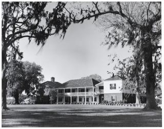 Clarence John Laughlin - Five works: Transplanted France no. 1, 1938; Partial Triumph over Time, 1946; The Fruits of Restoration no. 5, 1947; A Louisiana Rarity, 1946; and Shadows of Peace no. 4, 1948